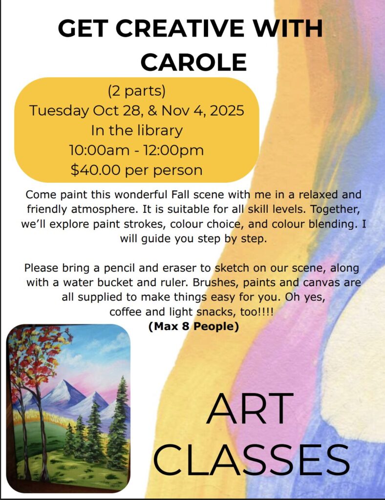 Fall Art Class with Carole poster